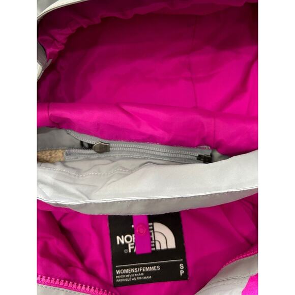 THE NORTH FACE Size Small S Women’s Gray Pink HyVent Hooded Jacket Windbreaker - Picture 5 of 10